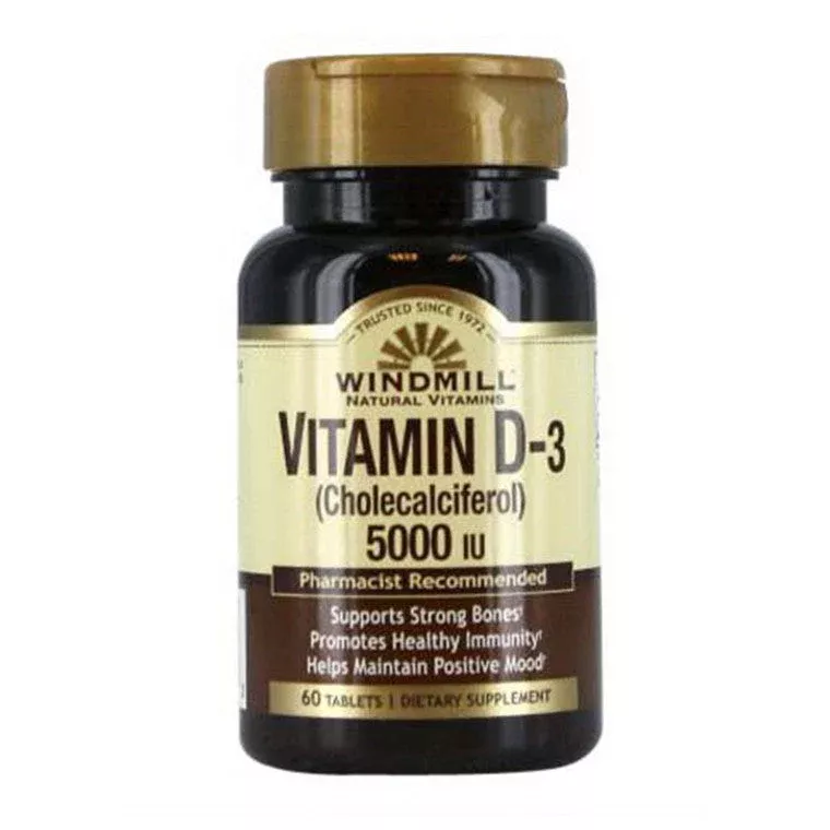 Windmill Vitamin D-3 – High Potency 5000 IU Tablets