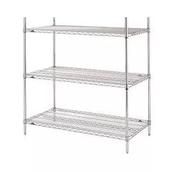 WIRE SHELF 18"x48" CHROME 4 CT DS