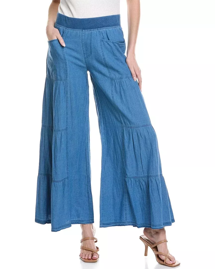 Xcvi Dugan Wide Leg Linen-Blend Pant