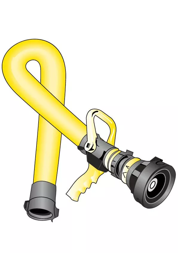 YELLOW HOSE RIBBON HELMET DECAL