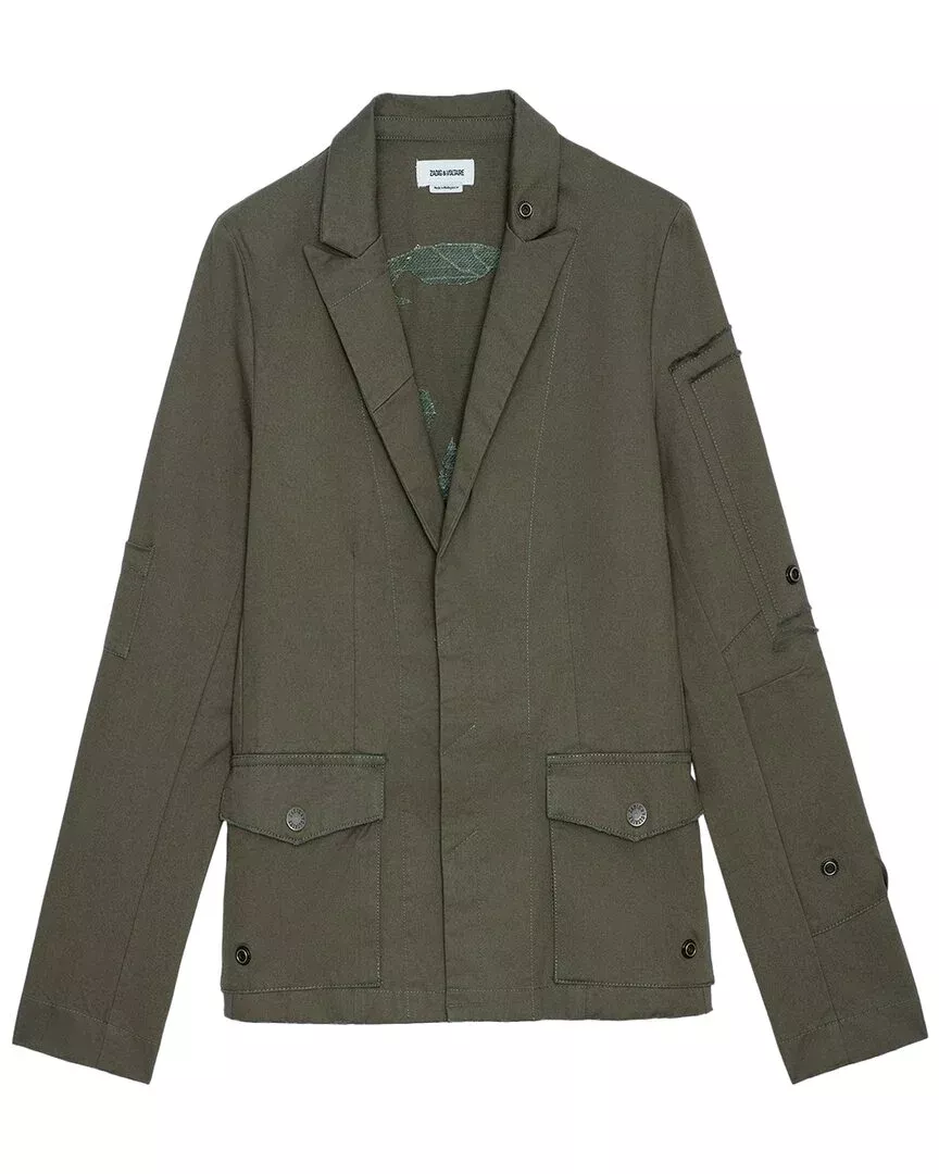 Zadig & Voltaire Virginia Camo Skull Lurex Jacket
